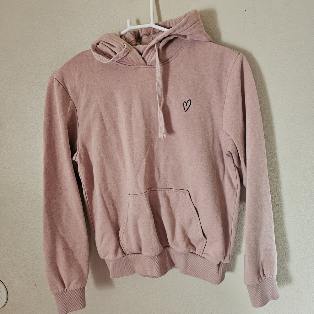 H&M Women's Pink Hoodie with Heart Detail - Picture 2 of 5
